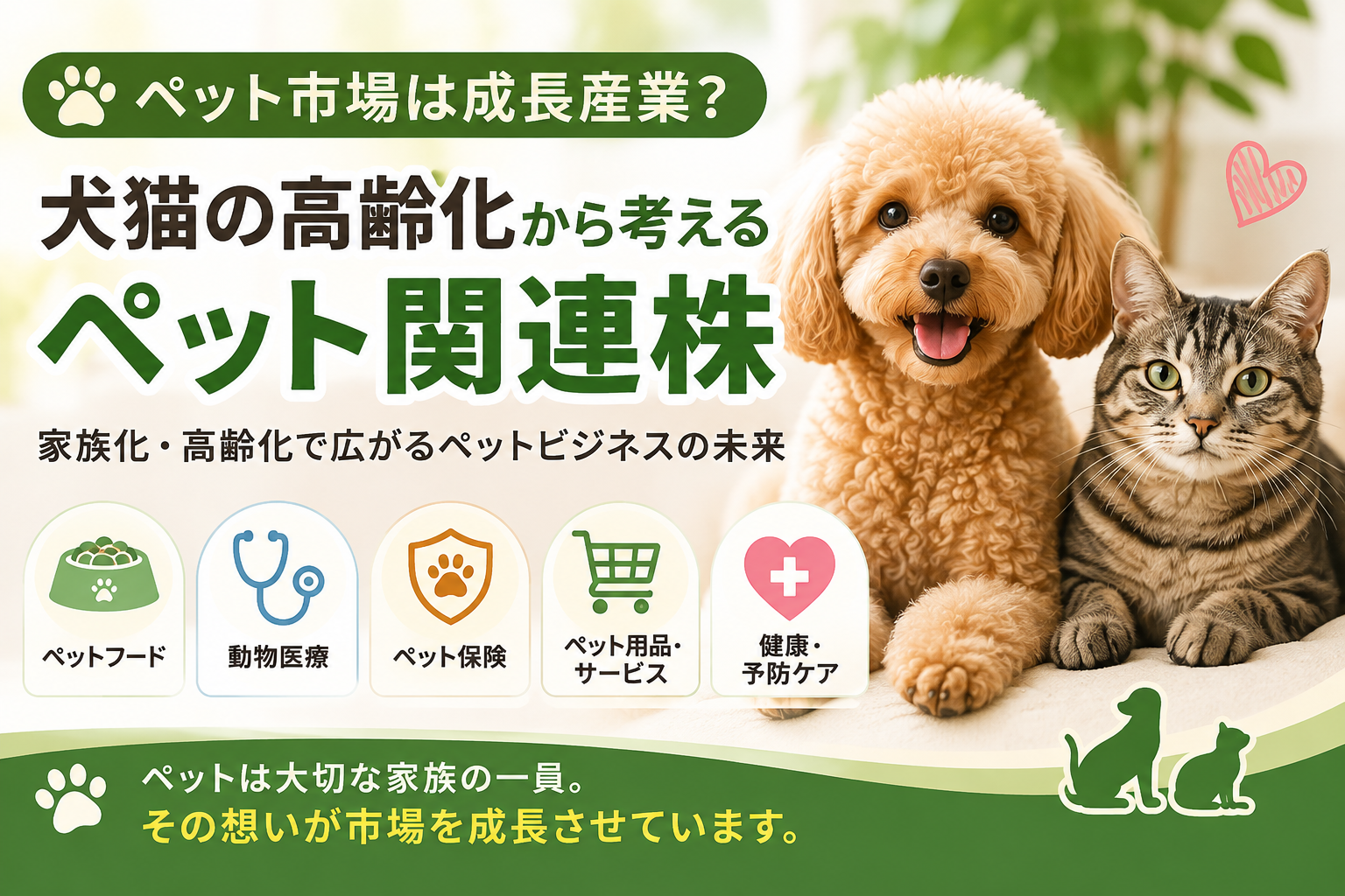 ペット市場は成長産業？の説明図