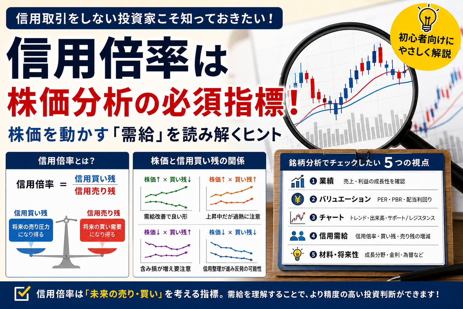 信用倍率は株価分析の必須指標