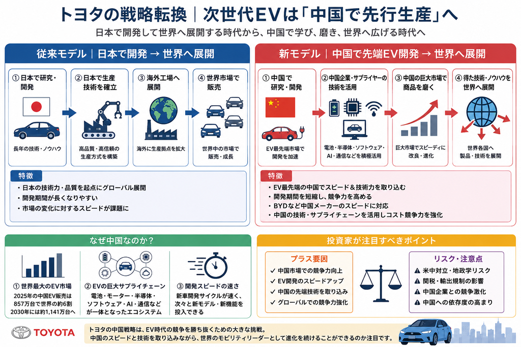 トヨタの戦略転換 次世代EVは中国で先行生産へ