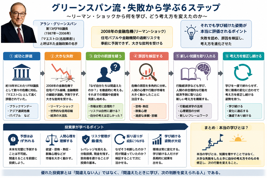 グリーンスパン流・失敗から学ぶ6ステップ