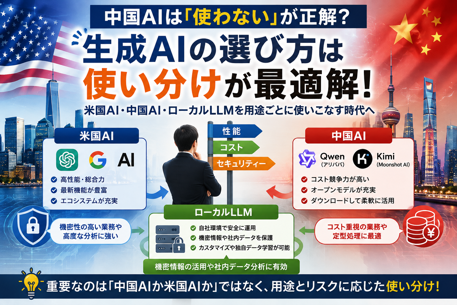生成AIの選び方は　使い分けが最適解
