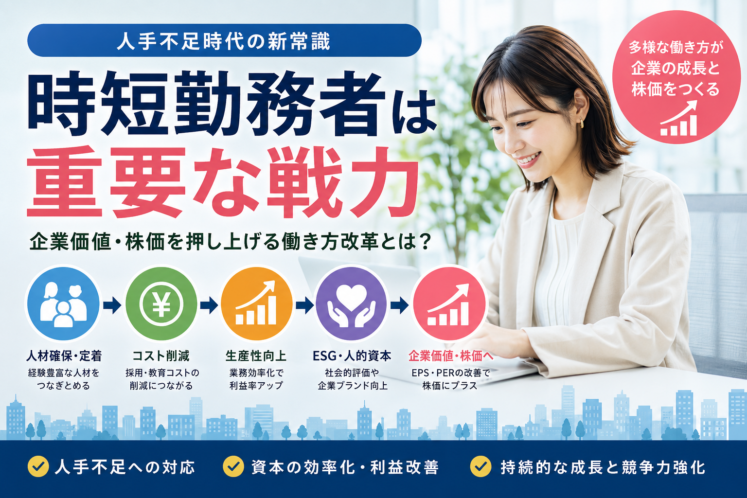 時短勤務者は重要な戦力