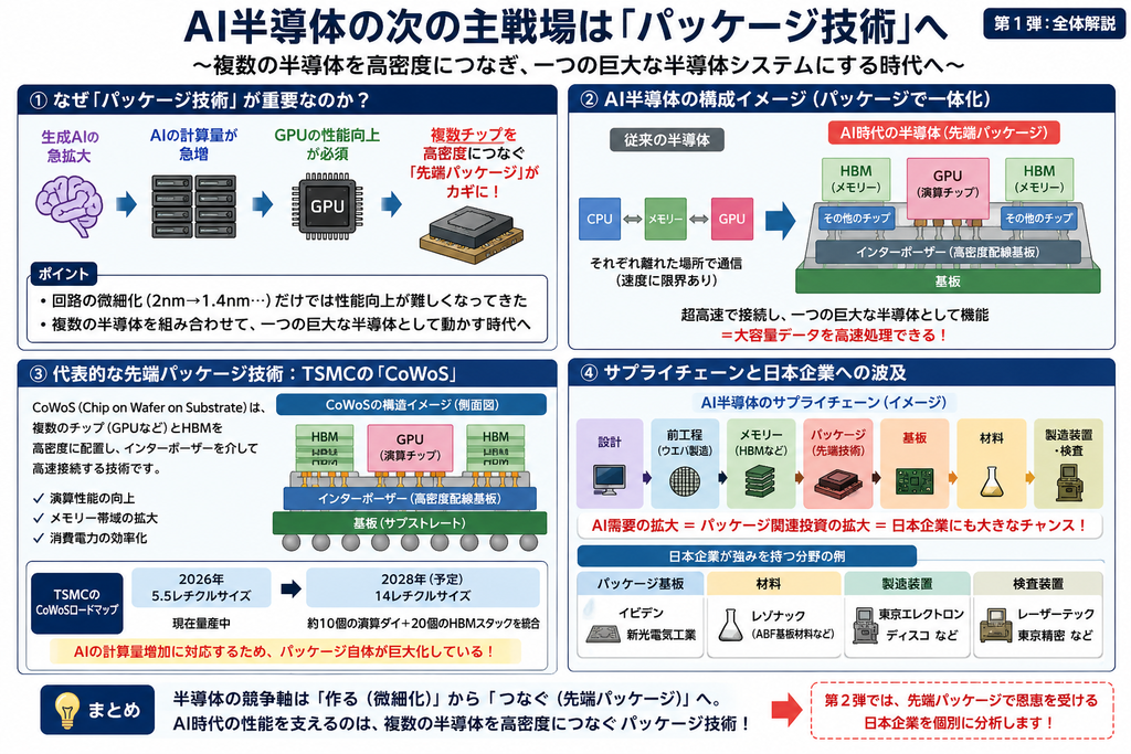 AI半導体の次は主戦場はパッケージ技術へ