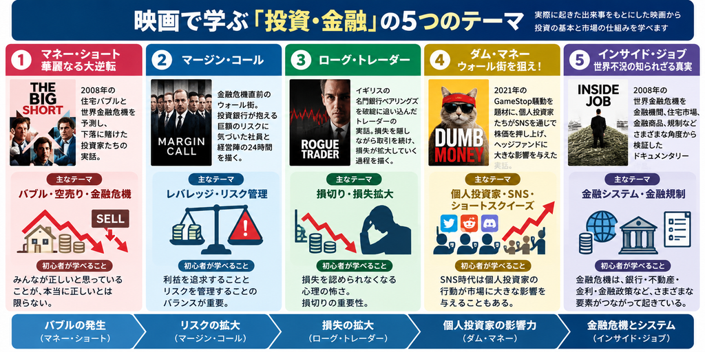 映画で学ぶ投資・金融の５つのテーマ