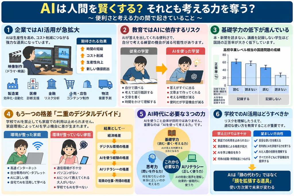 AIは人間を賢くする?それとも考える力を奪う?