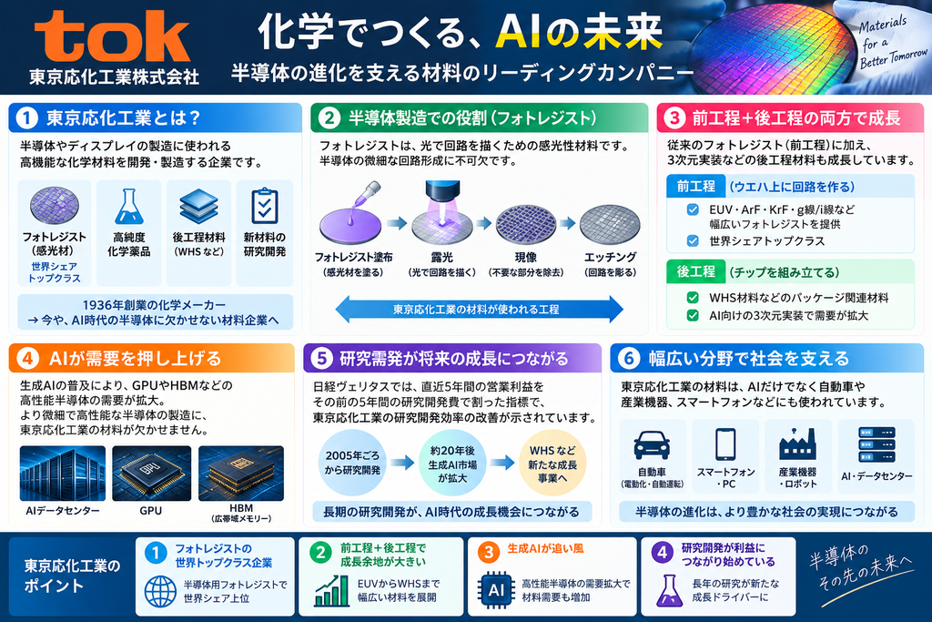 tok 東京応化工業株式会社 科学でつくるAIの未来 半導体の進化を支える材料のリーディングカンパニー