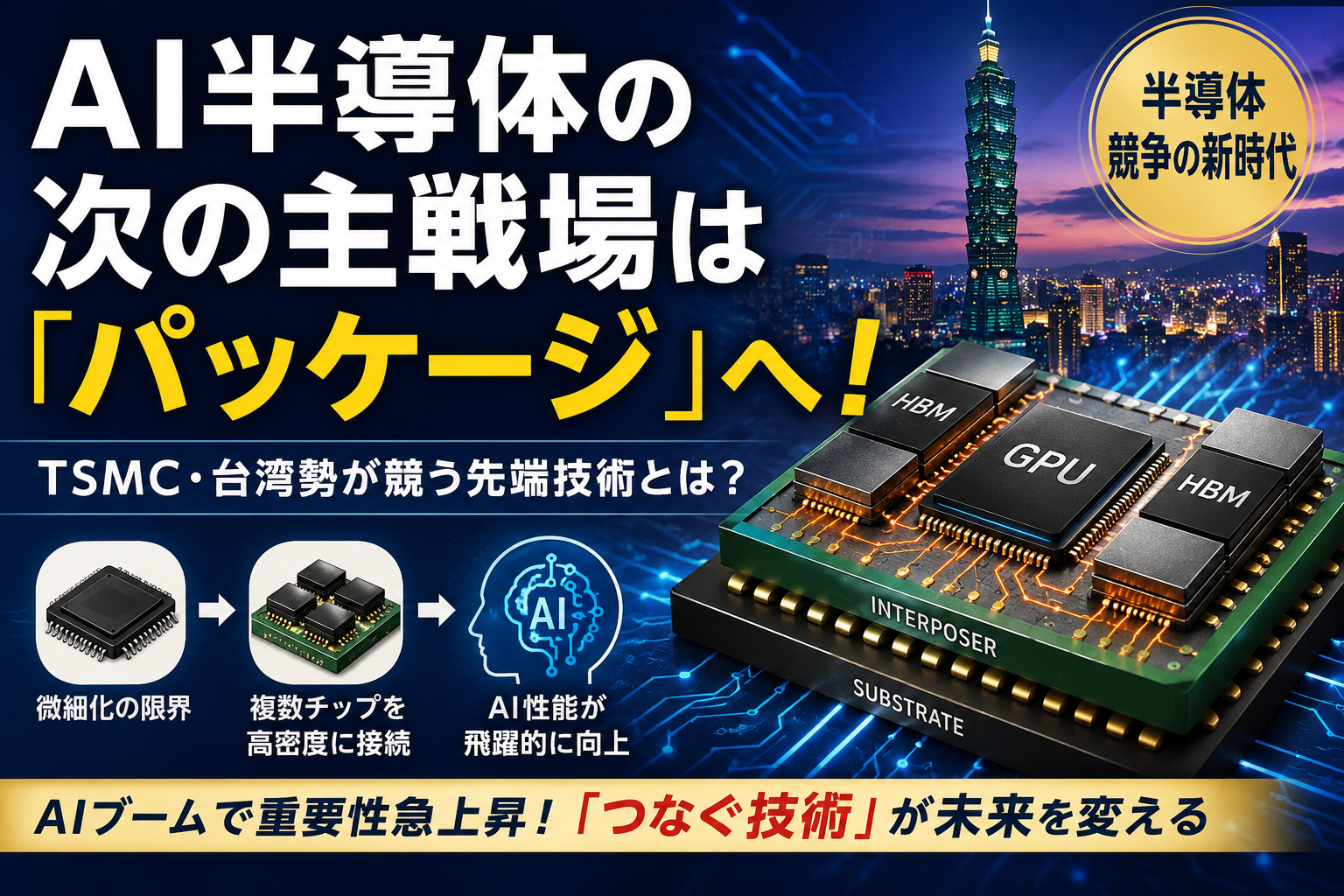 AI半導体の次は主戦場はパッケージへ